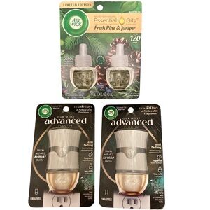 Lot of Air Wick Fresh Pine & Juniper Refills Advanced Plug In Scented Oil Warmer